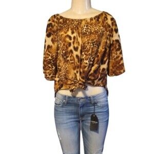 Leopard Crop Top L